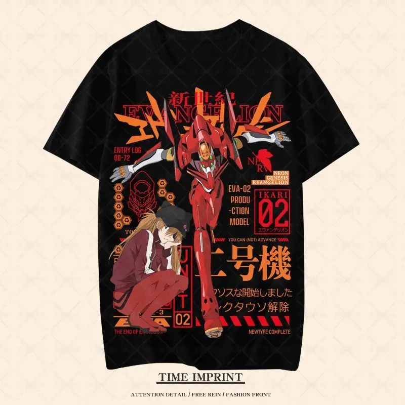 EVA Anime Neon Genesis Evangelion Asuka T-shirt Quick drying short