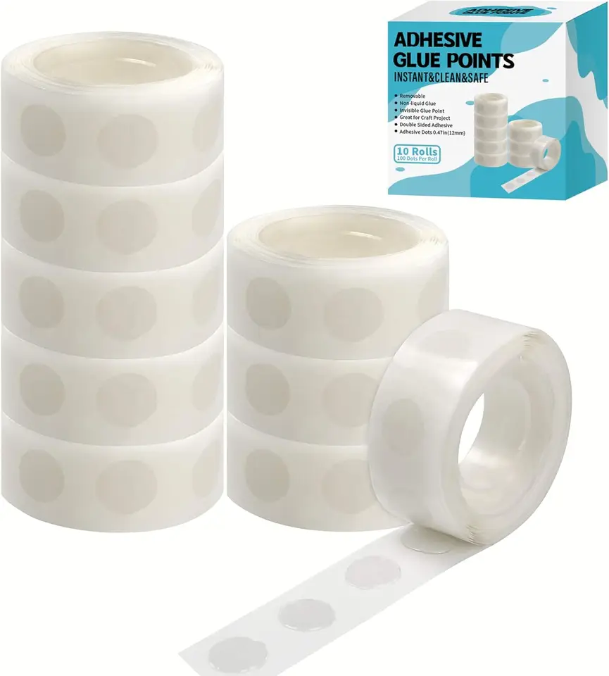 1000 Clear Balloon Glue Dot Tape for Crafts