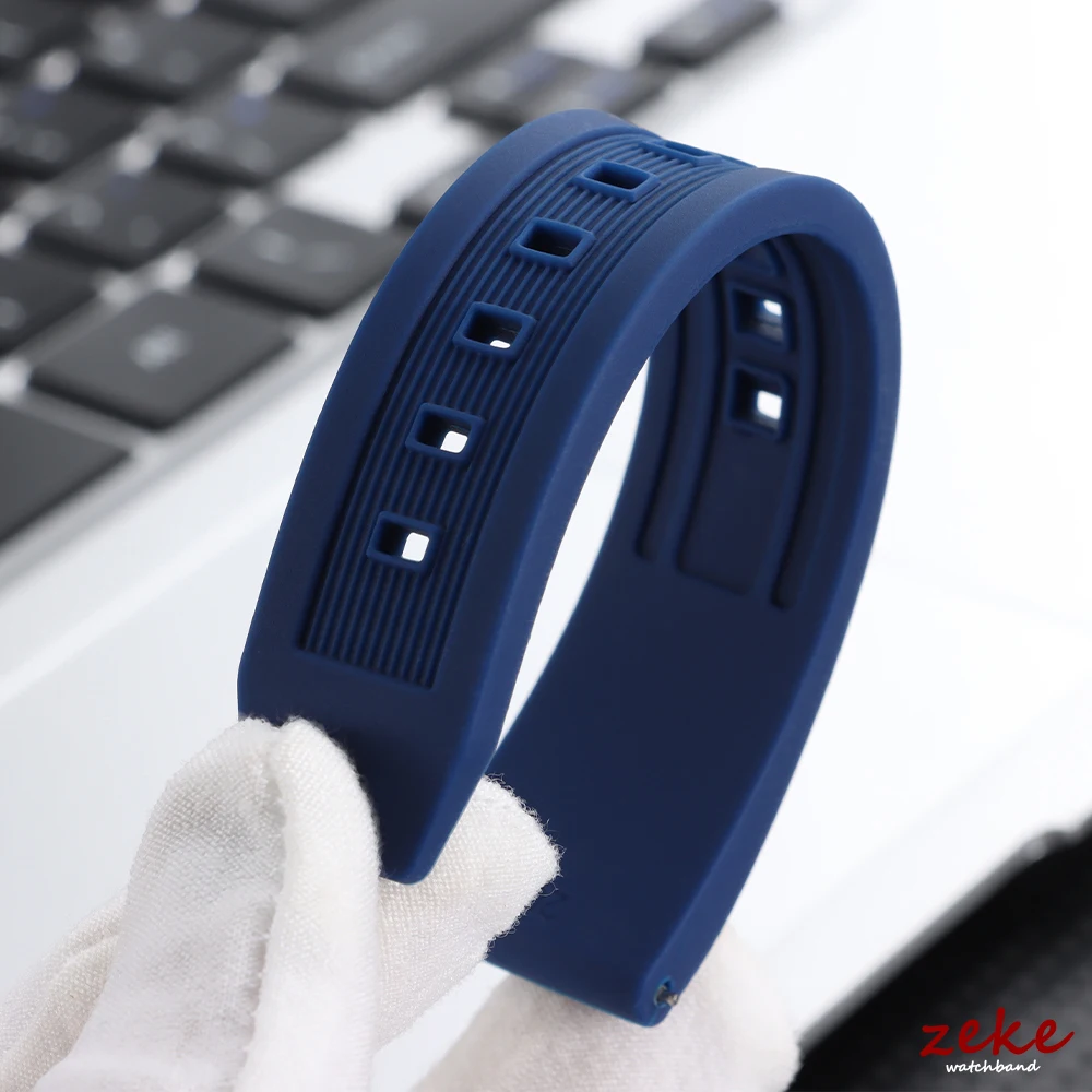Enhanced Silicone Waterproof Watch Strap - Quick Release Rubber Wristband Belt