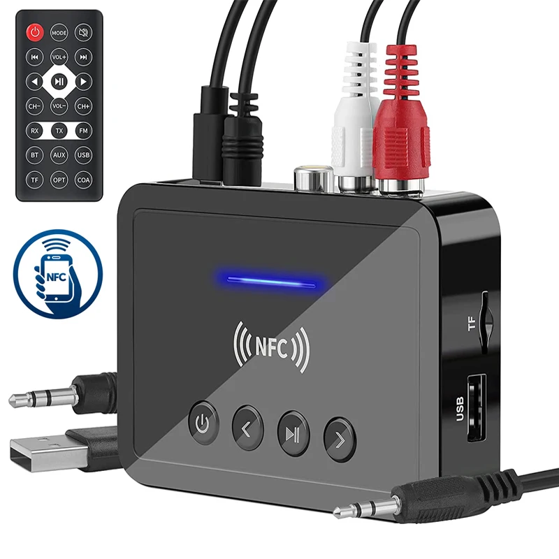 KUULAA-adaptador auxiliar Bluetooth 3,5, Dongle USB a Jack de 5,0mm, Kit de  manos libres para receptor de coche, transmisor BT - AliExpress