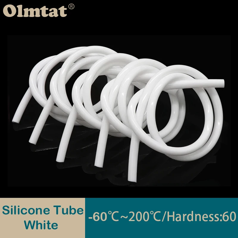 

1/5/10M Food Grade White Silicone Rubber Hose ID 0.5 1 2 3 4 5 6 7 8 9 10 12 14 16 18 20 25 mm Flexible Nontoxic Silicone Tube