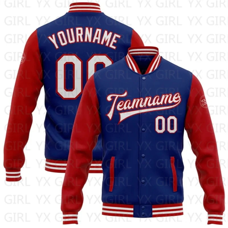 Custom Pink Navy-White Bomber Full-Snap Varsity Letterman Two Tone Jacket