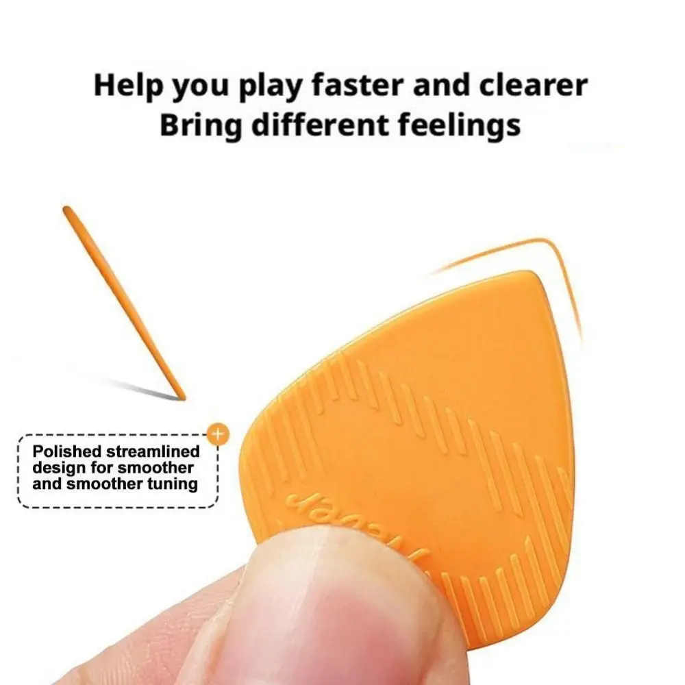 Guitar Pick Non Slip Strumming 1.4mm Nylon Shrapnel Replacement Plectrum Picks for Guitar Bass Beatpick Accessories 10Pcs