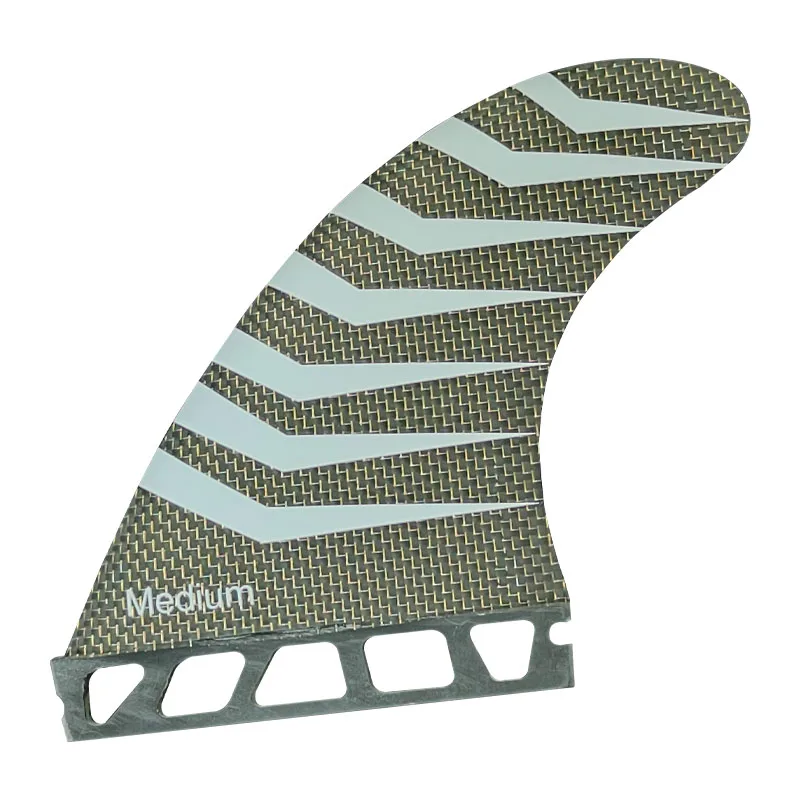 Surfboard Fins NEW FUTURE M-Ultralight Golden Carbon &Epoxy Resin Composite Composite Release System/Corrosion-Resistant surfboard fin