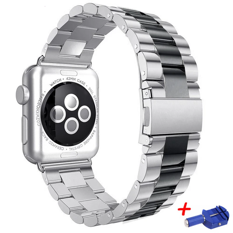 

Stainless steel strap for Apple Watch band 45mm 41mm 44mm 40mm correa 42mm 38mm iwatch series 7 6 5 4 SE Link bracelet wristbelt