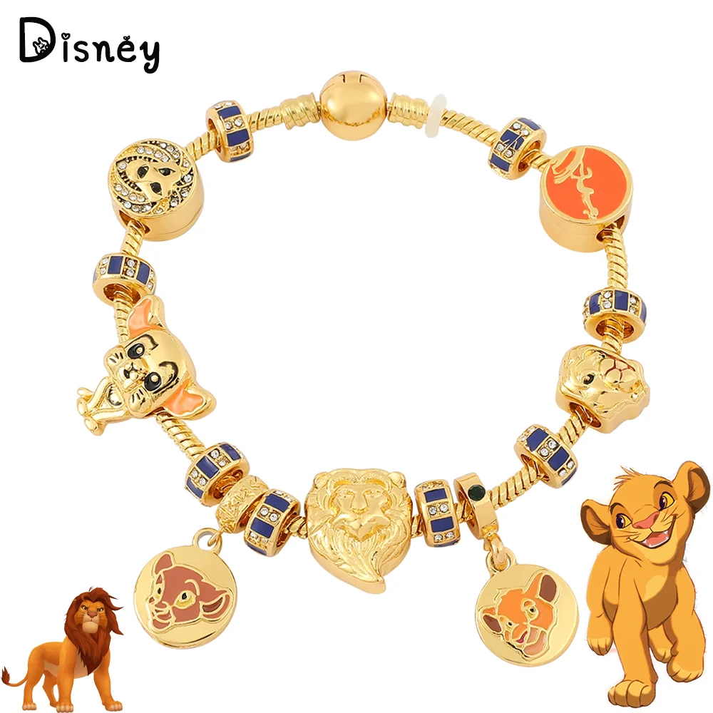 Disney The Lion King Gold Color beads Bracelet Cosplay Simba Mufasa