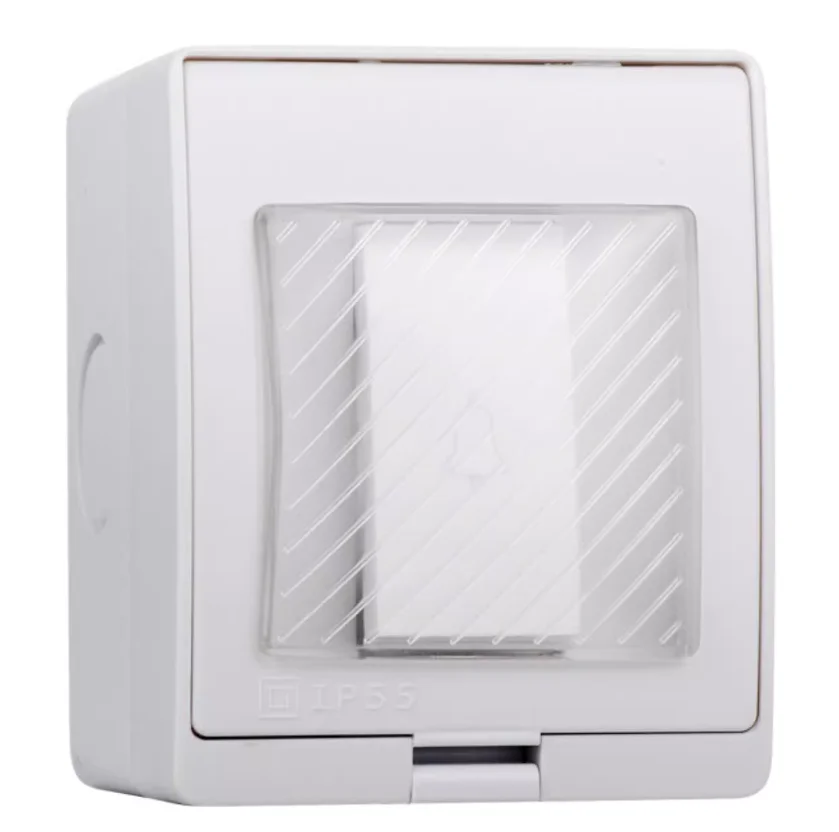Weatherproof Outdoor Wall Switch Doorbell with IP55 Rating