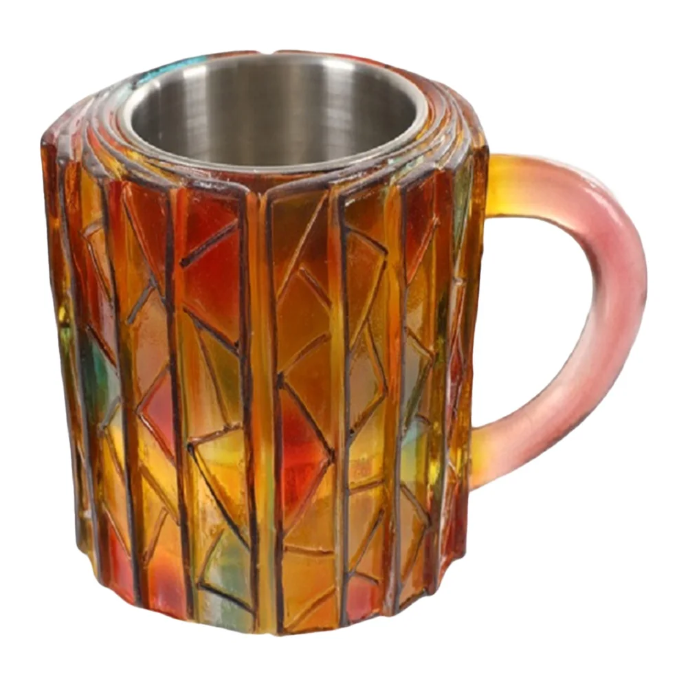 Luxury Hand-Painted Glass Coffee Mug - كوب قهوة زج...