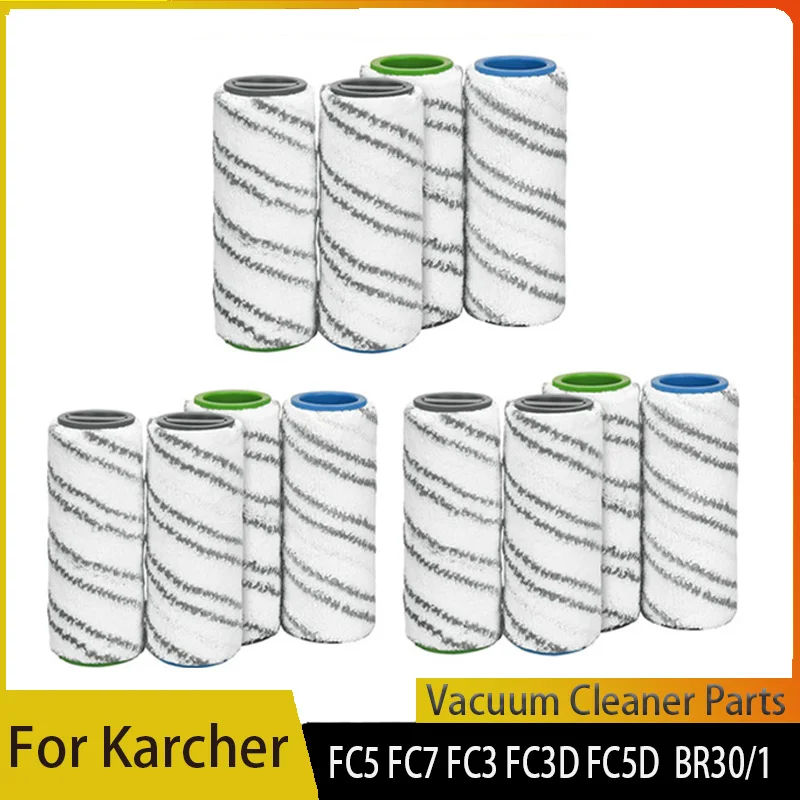 Ensemble de rouleaux de rechange pour nettoyeur de sol électrique Karcher  FC5 FC7 FC3 FC3D, gris, 2.055-007.0, 4 pièces - AliExpress