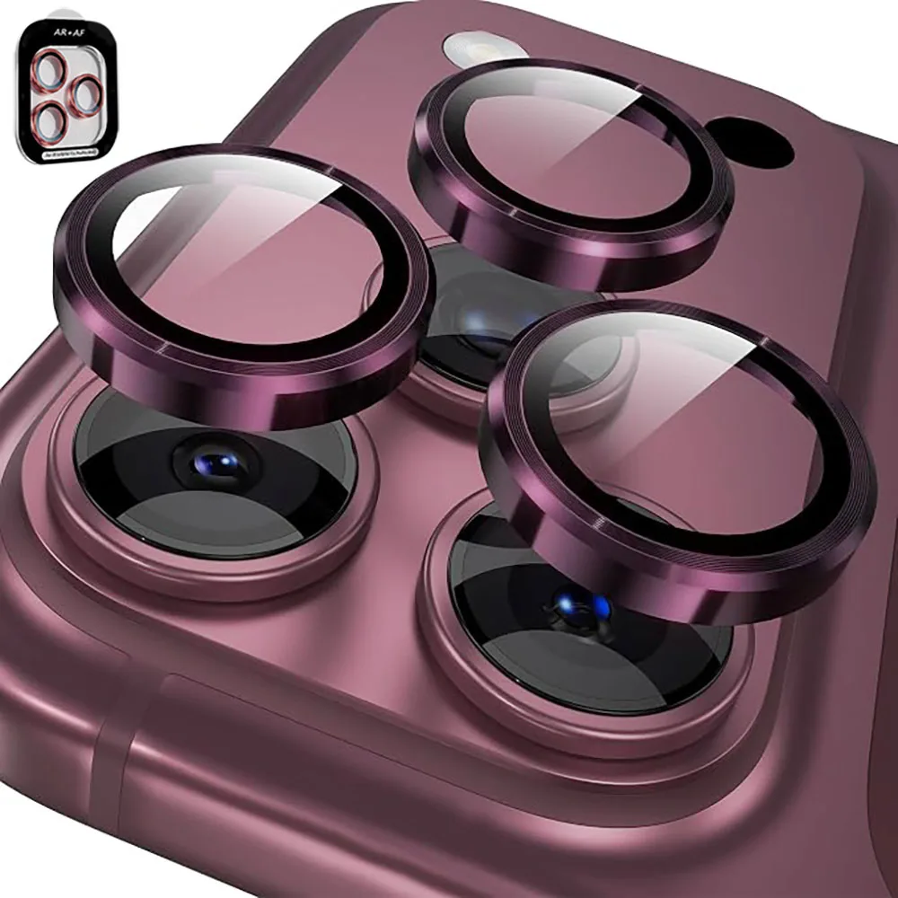 8K HD Camera Lens Protector with Metal Ring - Tempered Glass Full Cover Film