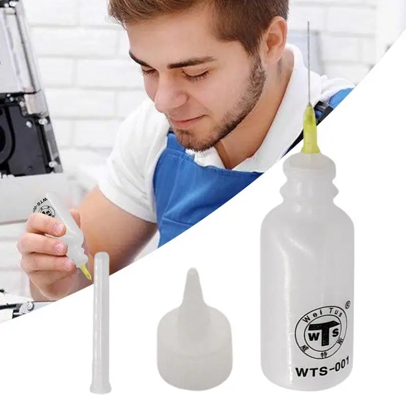 Needle Tip Glue Bottle 50ml Squeeze Plastic Bottle Dispensing Needle Sealing Cap Liquid Flux Dispenser Applicator glue applicator bottle