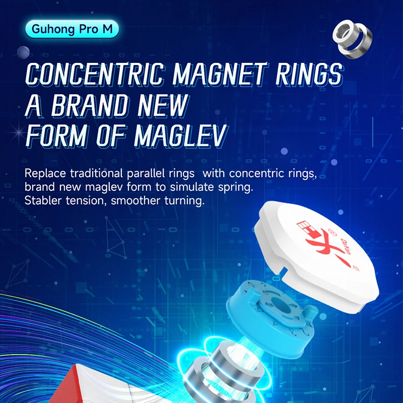 DaYan GuHong Pro M Maglev 3x3 Magic Cube PROM Magnetic Spring Magic Cube Puzzle Toys For Children Kids Gift Toy 3