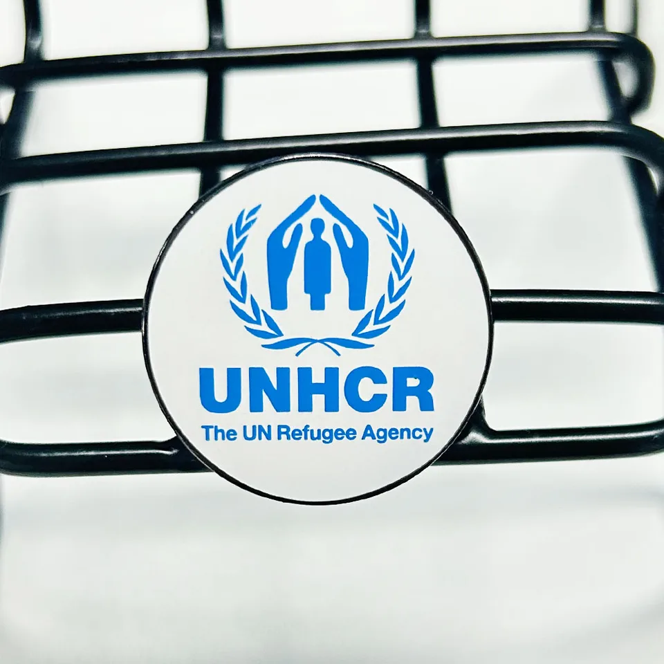 UNHCR The UN Refugee Agency Logo Enamel Pin Aid Relief Donations