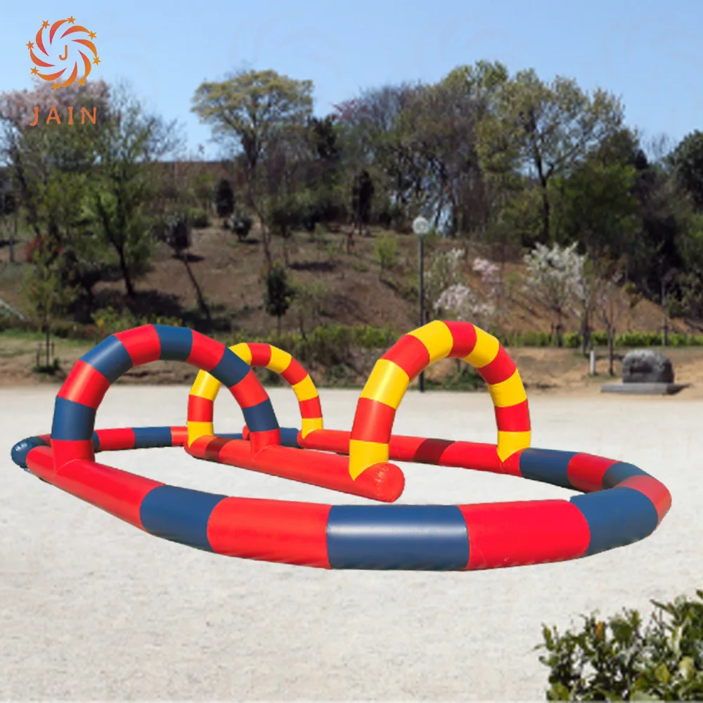Inflatable Race Track Hire Inflatable Bumper Car Race Track Interactive Go Kart With Blower For Event