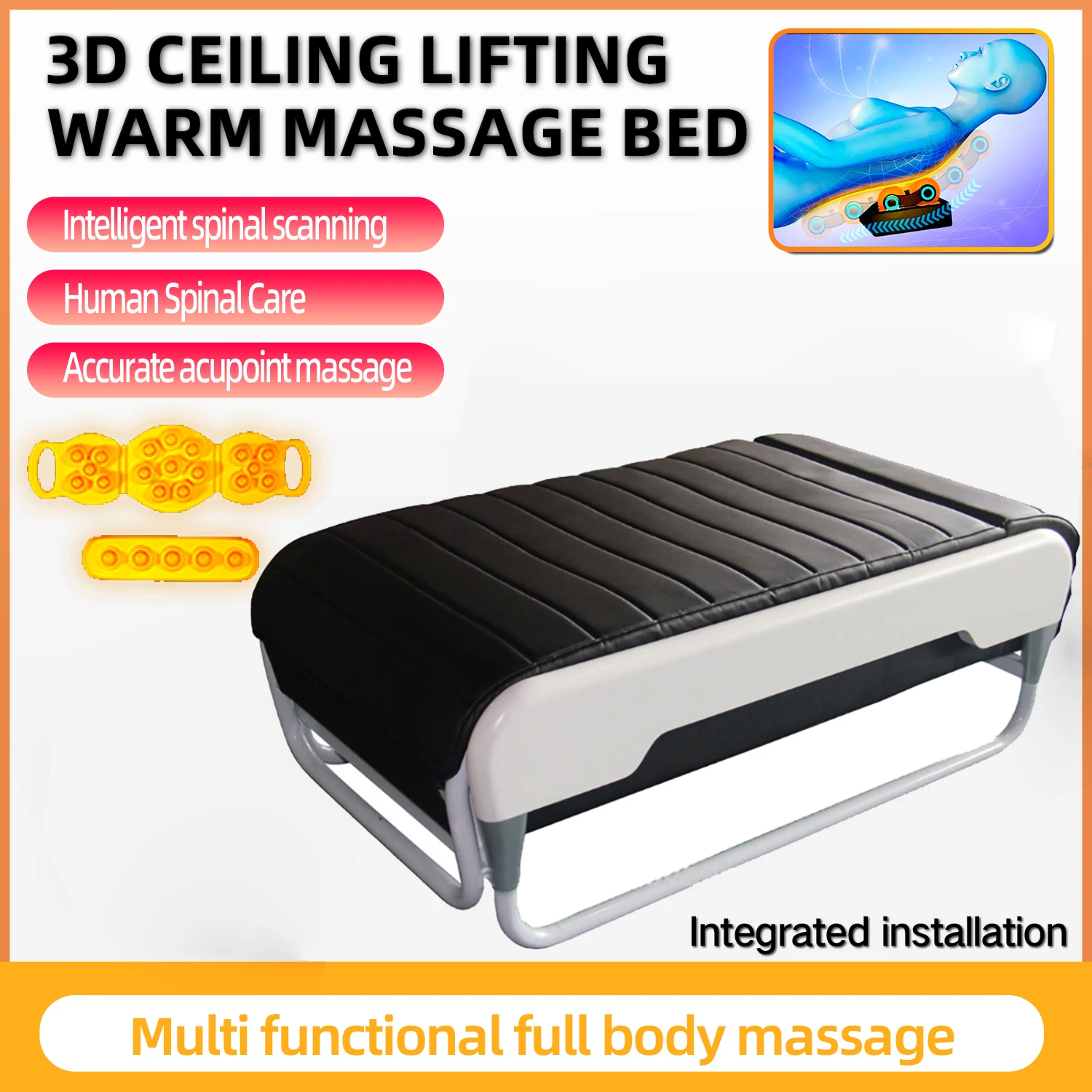 Jade Stone Massage Bed Electric Massage  Full Body 3D Master Massage Chair Bed With Air Pressur Heat Christmas New Year Gifte tumbeelluwa natural agate slices geode stone beverage coaster cup mat engraved merry christmas and happy new year