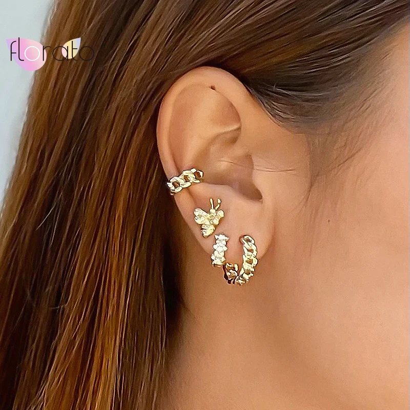 24k Gold-Plated/Silver Ear Cuffs for Women Minimalist Tiny Clip Earrings No Piercing Fake Cartilage Jewelry ear clip earrings clip earrings ear clip ear accessories