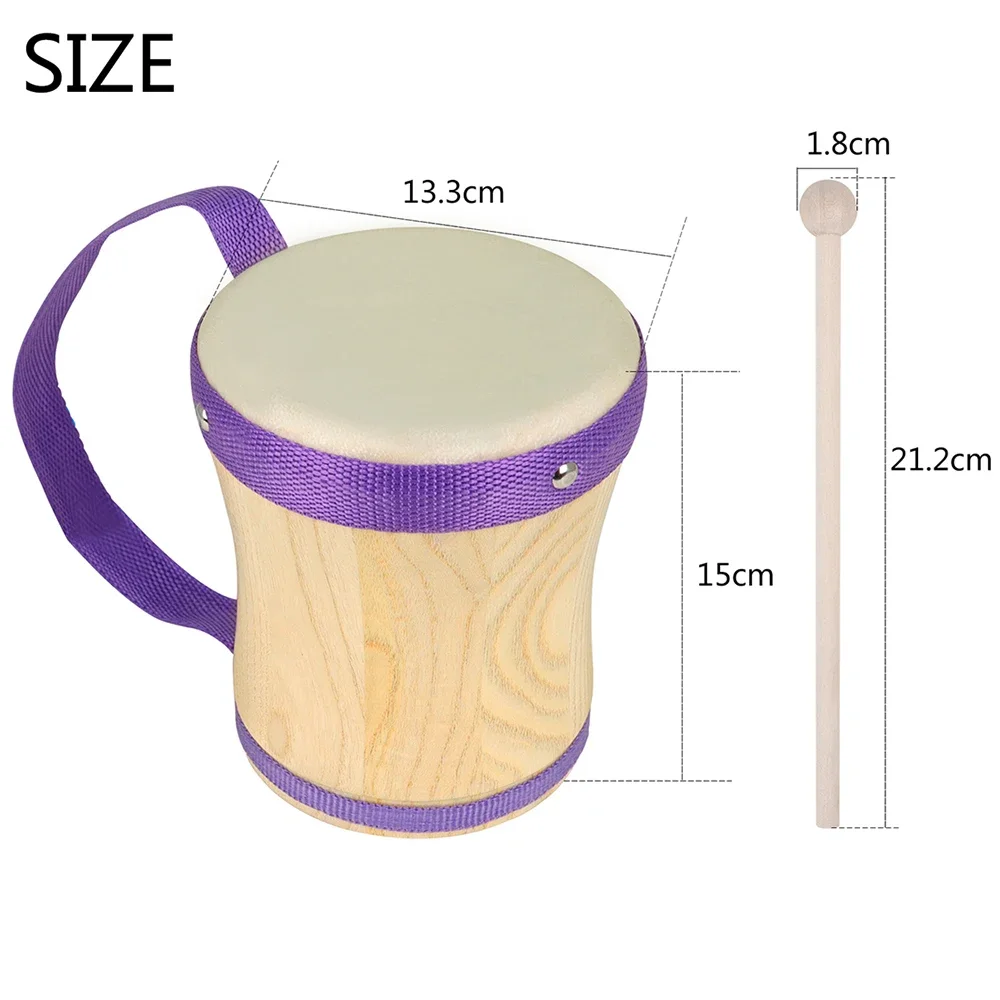 Indian Drum wooden Hand Drum Percussion Instrument Tambourine for Children Musical Toy Gift 5 Inch Drums