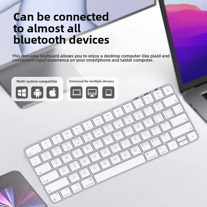 Wireless Keyboard Suitable for iPad Bluetooth Tablet Wireless for Apple Computer Silent Portable Thin