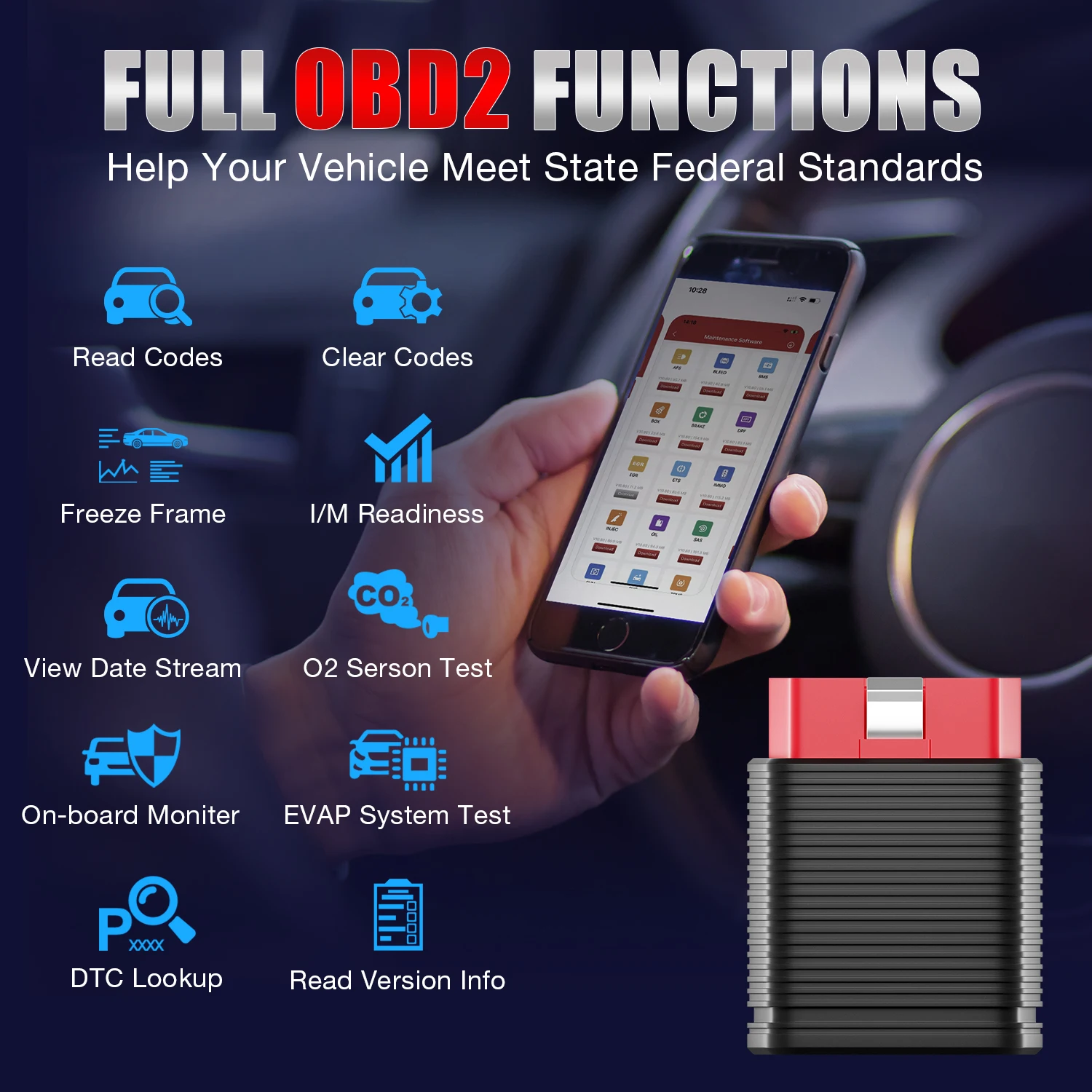KINGBOLEN EDIAG MINI ALL System 15 Resets Car Diagnostic Tools FULL OBD2 Code Reader Read/Clear Code Error PK Thinkdiag