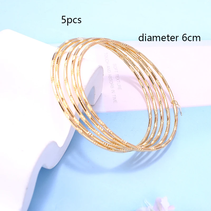 24K Gold Plated Bangle Bracelet Dubai Bridal Wedding Gift Ethiopian Jewelry Arabian Robe Cuff