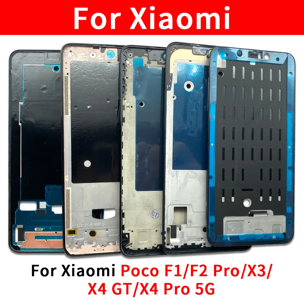 

5 шт. для Xiaomi Poco F1 F2 Pro X3 X4 GT X4 Pro 5G / Redmi K30 Pro передний корпус ЖК средняя рамка экран Рамка Держатель Замена