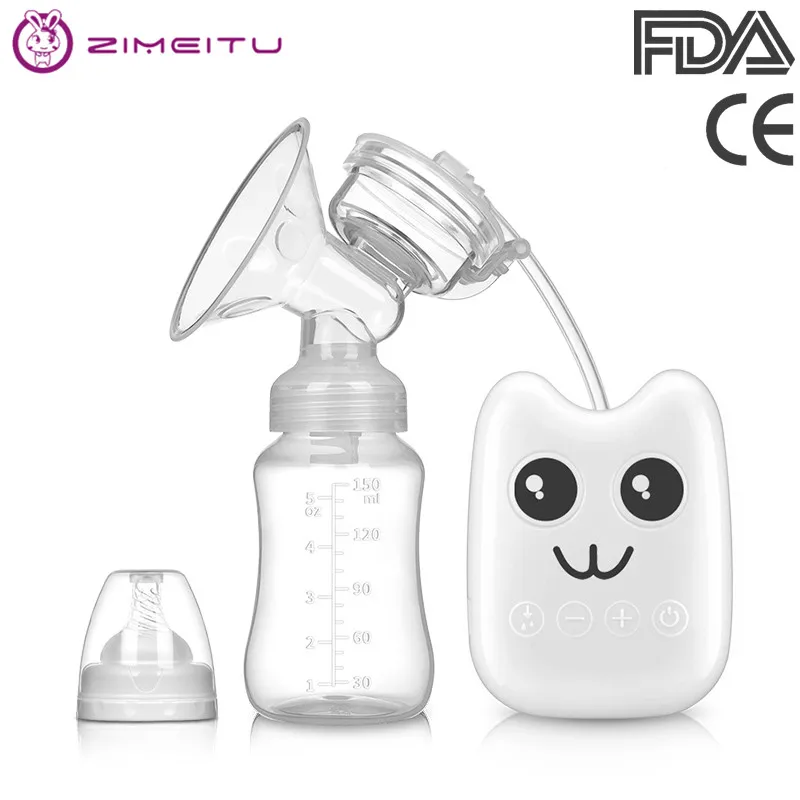 

ZIMEITU Electric Breast Pump Milk Pump for Baby Feeding Strong Suction FDA Infant Milk Extractor Breast Enlargement Pumps FEED