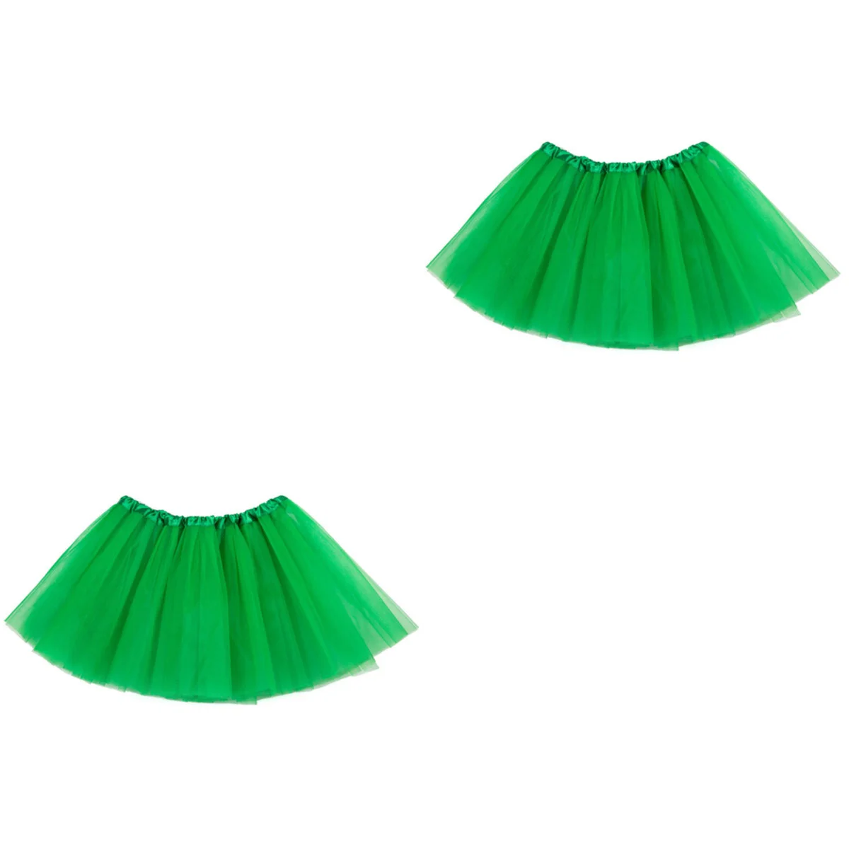 

2pcs Tutu Skirt 3 Layers Ballet Dressing Up Kids Tutu Skirt for Girls Party Costume Favor (Light Green)