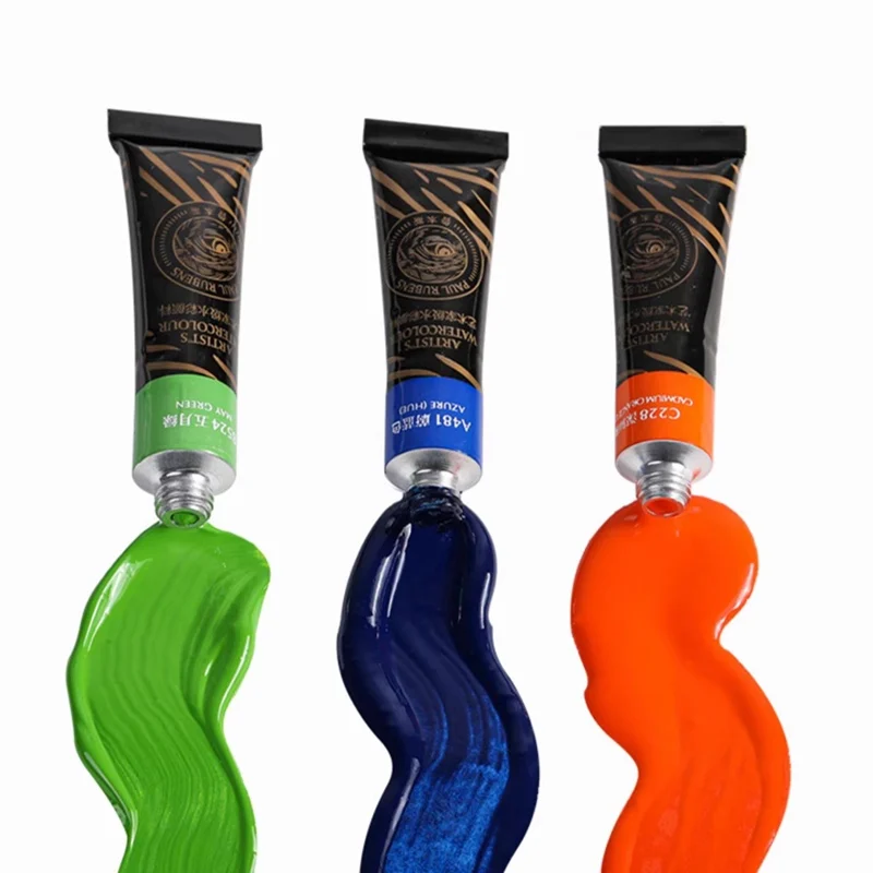 New Paul Rubens Professional Watercolor Paint Tube 15ml 34 Colors Watercolour For Painting Aquarel Aquarelle Art Supplies