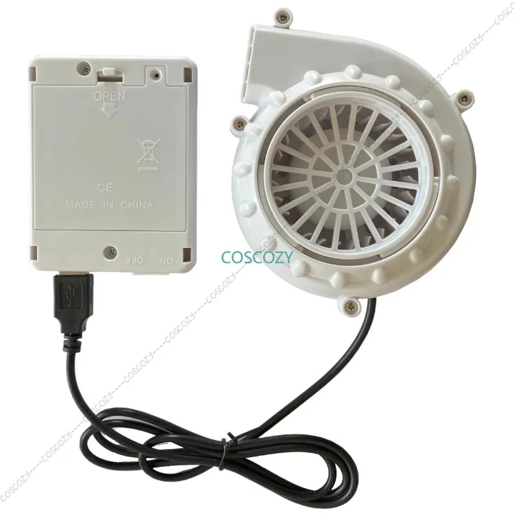 Aufblasbarer Kostümventilator Mit USB & Batteriefach – Mini Gebläse Für Aufblasbare Kleidung, Orange