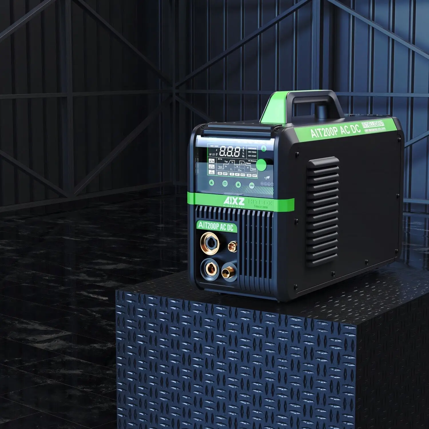 Saldatrice Aixz Hf Tig, Saldatrice 200A Hf Tig Ac Dc Con Impulso, Saldatrice Ad Arco Inverter Igbt 5 In 1 Saldatura A Punti Tig In Alluminio