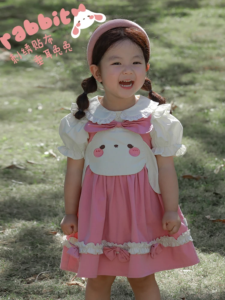 Boneca Roupas de Bebê Kawaii Verão Imprimir Vestido + Headband