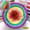 300g Segment Dyed Pure Cotton Yarn Gradient Cake Thread Lace Segment Dyed Thread Hand Weaving DIY Shawl Dresses Baby Sweaters 4