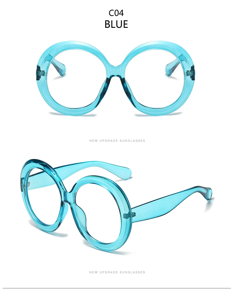 Große ovale Rahmen, optische Rahmen, Damen-Oversize-Brillen, blaues Licht blockierende Brillen, Markenbrillen, Augenschutz – Detail 8