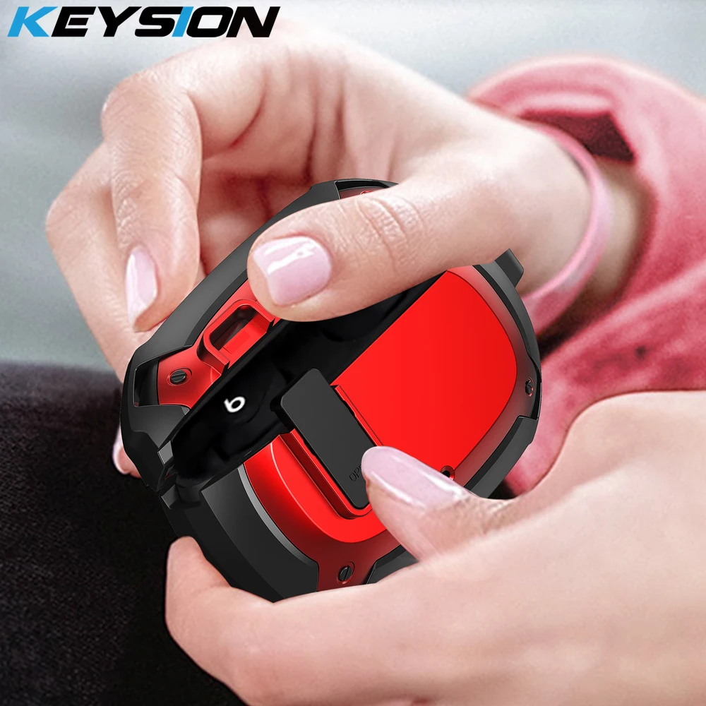 Custodia Per Auricolari Bluetooth Keysion Per Beats Studio Buds Silicone + Pc Con Interruttore + Custodia Antiurto Con Gancio Per Beats Studio Buds