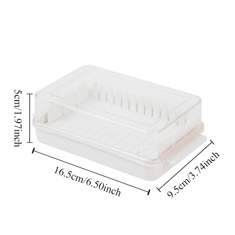 Japanese-style Transparent Cover Butter Divider Cutting Storage Box Butter Cheese Can Be Opened and Washed Refrigerator Crisper