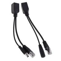 1 Male To 2 Female 2 Ways POE Cable Passive Power Over Ethernet Adapter Cable RJ45 Injector Power Supply Module for IP Camea 1