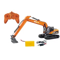HUINA 1551 RC Excavator 1/14 Truck Model Toys 2.4G Remote Control 400MAH Battery Gifts For Boys Outdoor Toys TH19618-SMT6 1