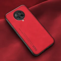 Luxury Magnetic Leather Phone Case with Silicone Protection - Elegant Back Cover for Redmi K30 (Red)