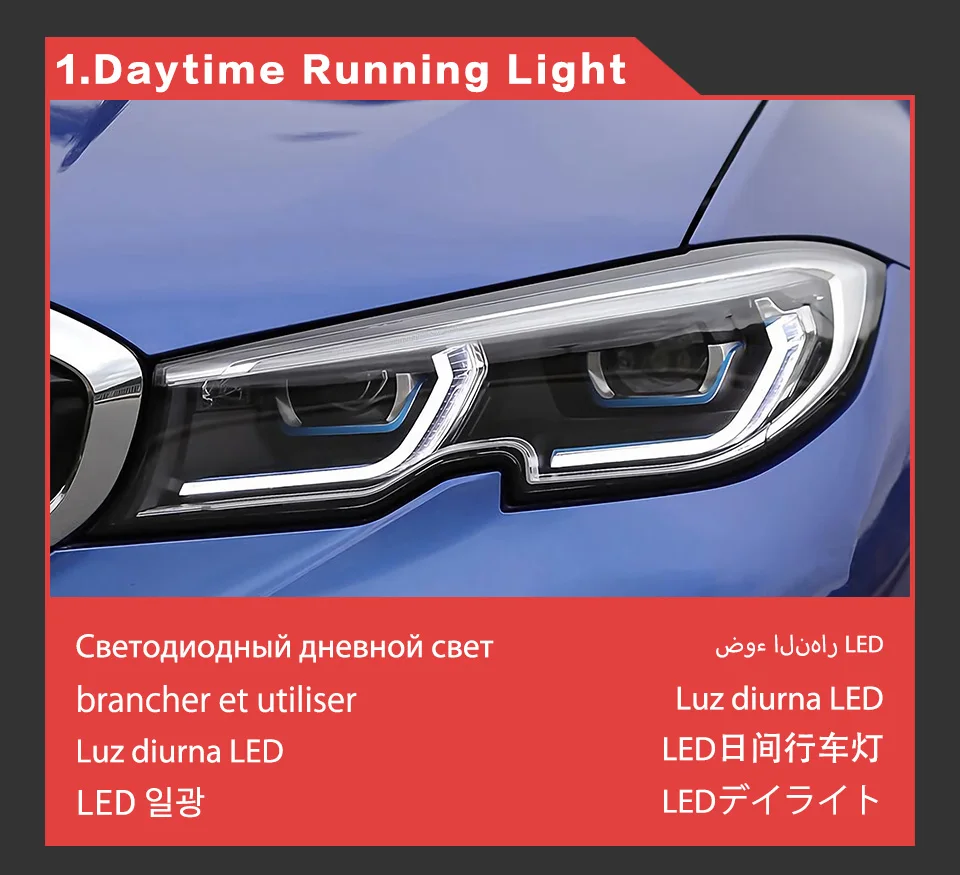 AERO CARBON - BMW 3 SERIES G20 LED FRONT HEADLIGHTS OS STYLE