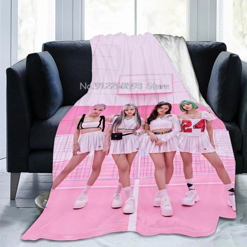 Фланелевое летнее одеяло Blackpinks супермягкое плюшевое домашнее покрывало для