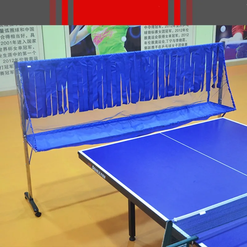 Table Tennis Ball Catch Net with Roller Wheels Ping Pong Recycle