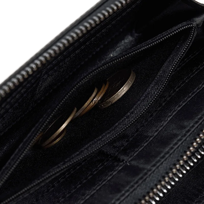 Premium Leather Long Wallet with Money Clip