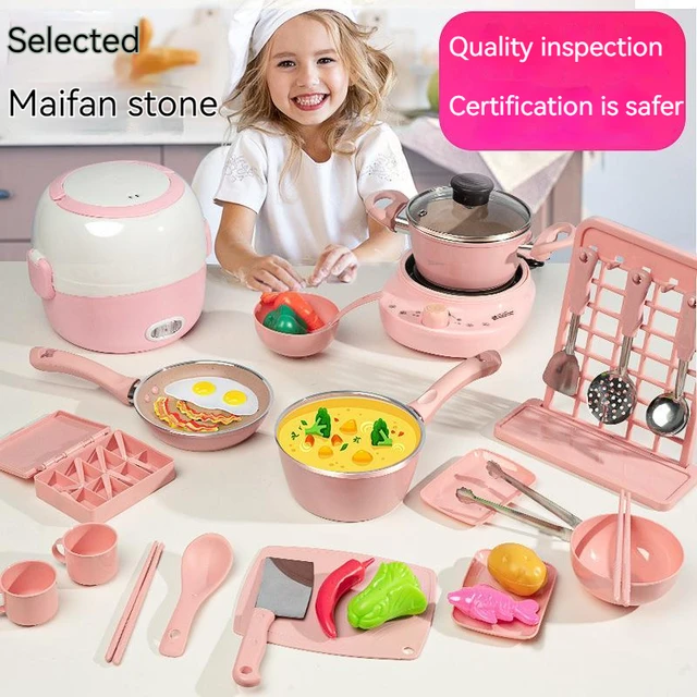 New Mini Farmhouse Set Net Celebrity Simulation Mini Kitchen Full Set Of  Kitchen Utensils Can Eat Children's Real Cooking - AliExpress