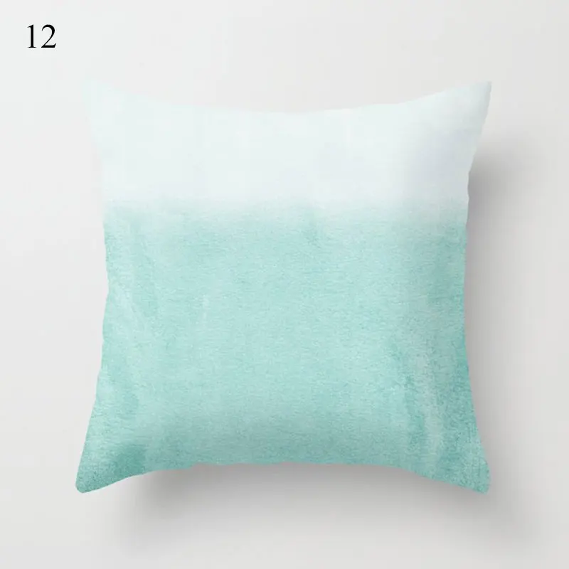 Simple Mint Green Pillow Cover Geometric Print Cushion Covers Sofa Car Cushion Cover 45x45cm Decorative Throw Pillowscase