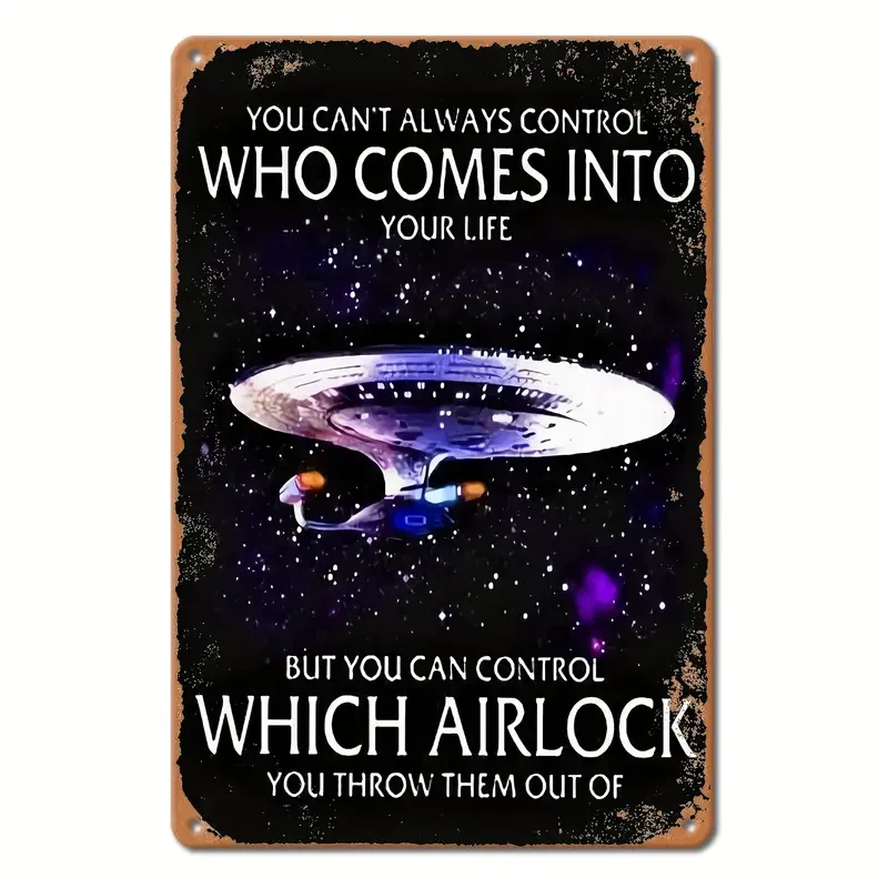 8x12 Retro Aluminum UFO Sign - Witty Humor Poster with Quirky Design - Durable Outdoor Wall Art for Home, Cafe, Bar, Yard - Vint