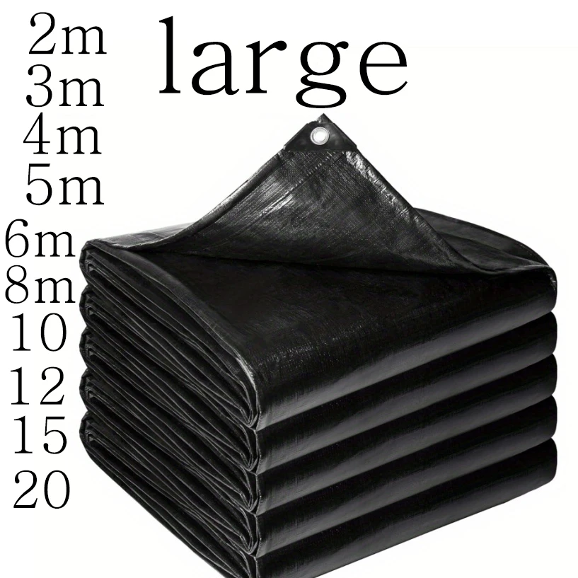 Large Tarp 3x5 4x4 5*5 6 8m*8 10 12 15 20 Waterproof Tarpaulin Camp Rain Cover Canopy Sun Shade Sail Outdoor Awning