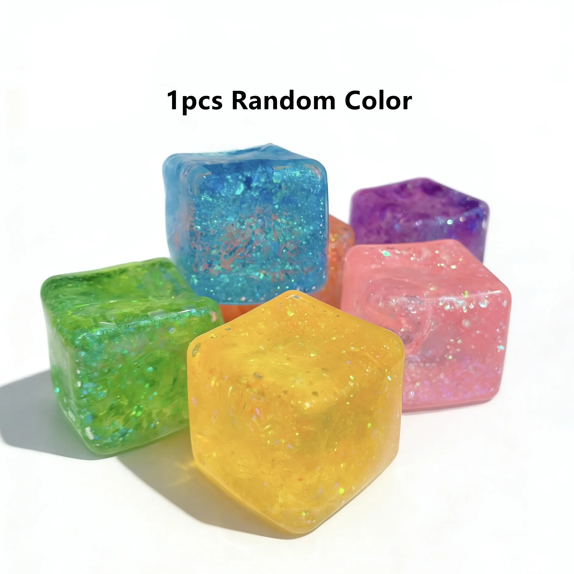 Nowa zabawka antystresowa w kształcie kostki lodu, kwadratowa piłka do ściskania, gniotek, zabawka sensoryczna dla dorosłych na stres, lęk i ADHD.