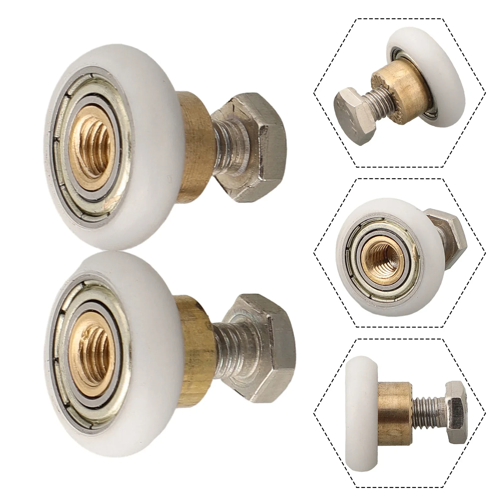 Shower Door Rollers Sliding Door Roller Shower Room Pulley Shower Room Rollers Sliding Door Pulley Roller Bearing Pu Roller Roller Shower Rooms Cabins Pulley Shower Room Roller /Runners/Wheels/Pulleys Diameter 20mm 23mm 25mm 27mm