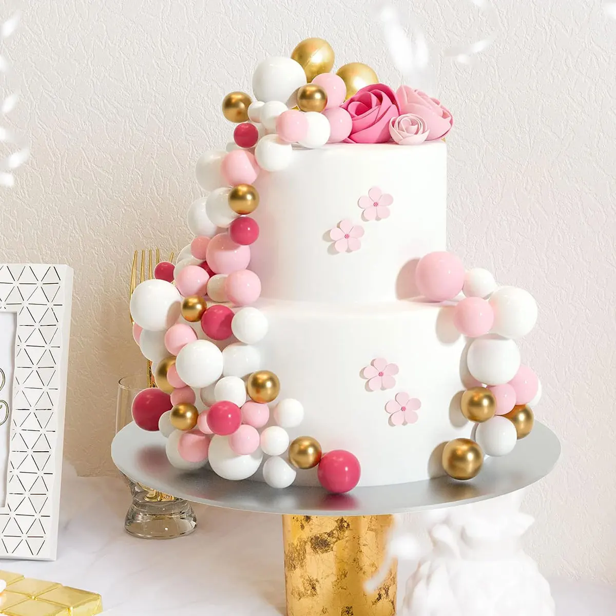 20 Pcs Ball Cake Topper Decorations Mini Balloons Cake Topper Sticks Light  Green Balls Cake Decorations for Wedding Birthday - AliExpress