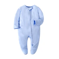 0-12 Months Newborn Girl and Boy Romper Pajamas 100% Cotton Long Sleeve Baby Clothe Zipper Jumpsuit Cotton Fashion Baby Clothing 6